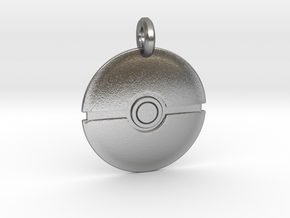 Poké Ball Keychain in Natural Silver