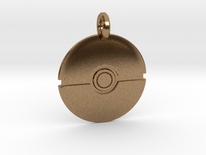 Poké Ball Keychain in Natural Brass