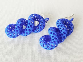 Cruller Plastic Earrings in Blue Processed Versatile Plastic