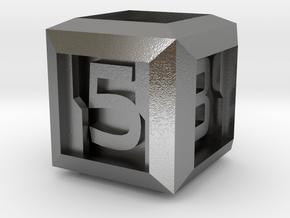 Sci-fi Crate D6 - 16mm die in Natural Silver