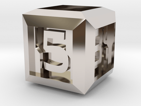 Sci-fi Crate D6 - 16mm die in Platinum