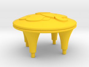 Tingling Toy Top in Yellow Processed Versatile Plastic