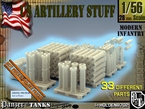 1-56 US Artillery Stuff in Smooth Fine Detail Plastic