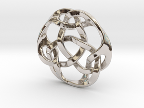 celtic knot 36mm in Rhodium Plated Brass