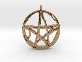 Rugged Pentacle 1 by Gabrielle in Polished Brass