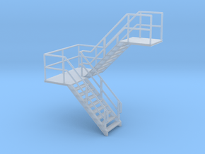 HO Staircase 39.1mm in Smooth Fine Detail Plastic