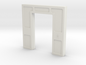 Door, Double Open No Threshold (Space: 1999) 1/30 in White Natural Versatile Plastic