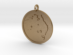 Australia Pendant in Polished Gold Steel