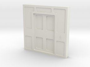 Door, Double Closed W Threshold (Space: 1999) 1/30 in White Natural Versatile Plastic