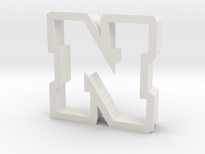 Nebraska cookie cutter in White Natural Versatile Plastic