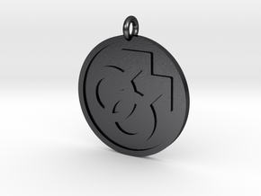 Double Male Pendant in Polished and Bronzed Black Steel