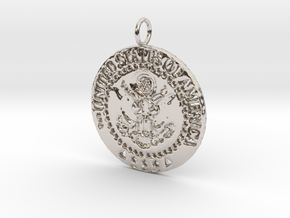 The Great Seal Pendant in Rhodium Plated Brass
