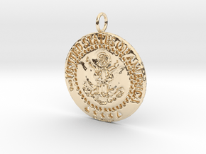 The Great Seal Pendant in 14k Gold Plated Brass