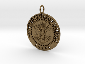 The Great Seal Pendant in Natural Bronze