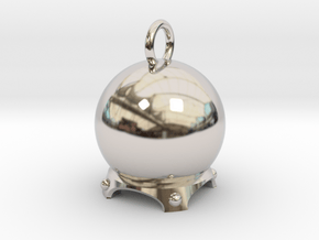 Crystal Ball in Rhodium Plated Brass