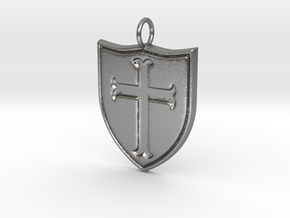 Crusader Pendant in Natural Silver
