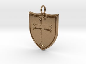 Crusader Pendant in Natural Brass