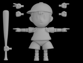 Ness Super Poseable Action Figure Kit Ver. 2 in White Processed Versatile Plastic