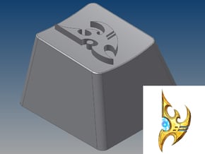 StarCraft - Protoss Keycap (R4, 1x1) in White Natural Versatile Plastic