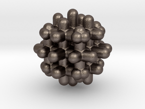 DRAW geo - sphere lattice in Polished Bronzed Silver Steel