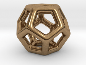 DRAW geo - sphere pentagons in Natural Brass