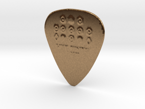 Luck Rising 1mm "Raw" Guitar Pick in Natural Brass
