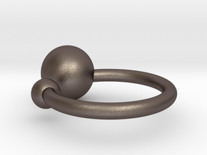 Bubble Ring in Polished Bronzed Silver Steel: Small