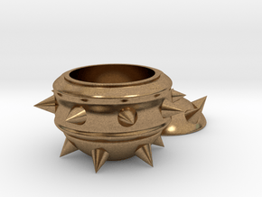 High-Poly Stickybomb Bowl in Natural Brass: Small