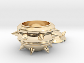 High-Poly Stickybomb Bowl in 14K Yellow Gold: Small