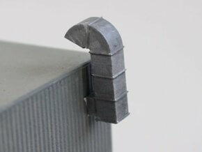 N Scale 2x Ventilation Duct in Smooth Fine Detail Plastic