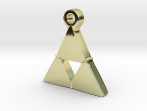 Delta Triangle Pendant in 18k Gold