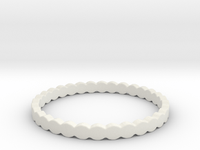 Bubble Ball Ring in White Natural Versatile Plastic: 6 / 51.5