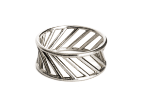 Hyperboloid Ring in Natural Silver: 10 / 61.5