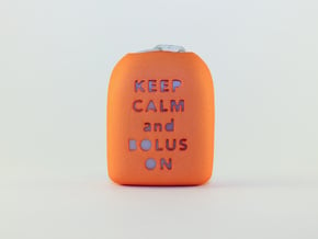 Keep Calm and Bolus On - Omnipod Pod Cover in Orange Processed Versatile Plastic
