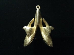 Aiur Pendant  in Polished Gold Steel