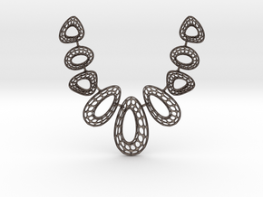 Elegant Necklace in Polished Bronzed Silver Steel