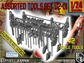 1/24 Assorted Tools UPDATED Set 02-01 in Tan Fine Detail Plastic