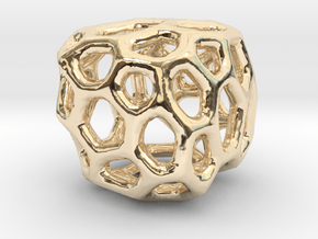 Coral Rock in 14k Gold Plated Brass: Small