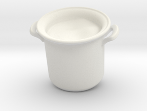 Big Pot Pendant in White Natural Versatile Plastic
