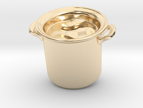 Big Pot Pendant in 14k Gold Plated Brass