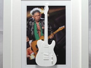 Telecaster guitar for photo frame in White Processed Versatile Plastic