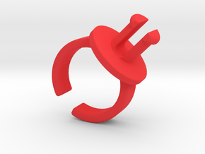 FIDGET SPINNER RING MOUNT (LARGE) in Red Processed Versatile Plastic