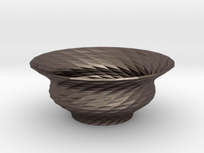 Bowl  in Polished Bronzed Silver Steel