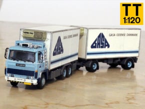 Scania 141 refrigerated lorry 1:120 scale in Smoothest Fine Detail Plastic