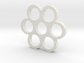 Snowflake Spinner in White Natural Versatile Plastic