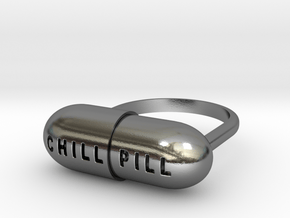 CHILL PILL RING in Polished Silver: 5 / 49