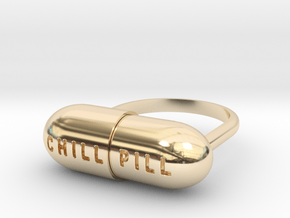 CHILL PILL RING in 14k Gold Plated Brass: 5 / 49