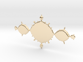 Fractal Tri-Polygon - Polished Bronze in 14K Yellow Gold: Small