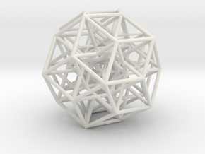 6D Cube projected into 3D in White Natural Versatile Plastic