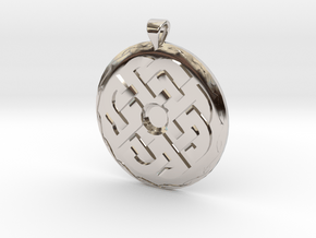 Celtic Knot 1 Pendant in Rhodium Plated Brass
